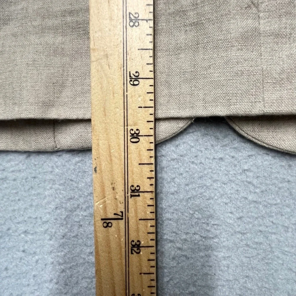 Valerie‎ Stevens Blazer Pure Linen Beige Oatmeal Two Button Suit Jacket coat